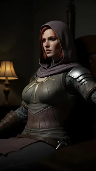 AI Video: Body trembles with sharp inhale, head tilts back in rapture. Eyes lock with...