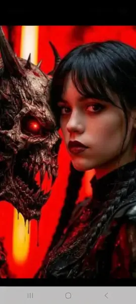 AI Video: Jenna Ortega as Wednesday fighting the Dark  Lord