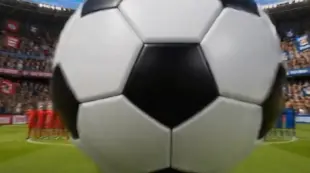 AI Video: The ball gets closer and closer until it completely fills the entire area of...