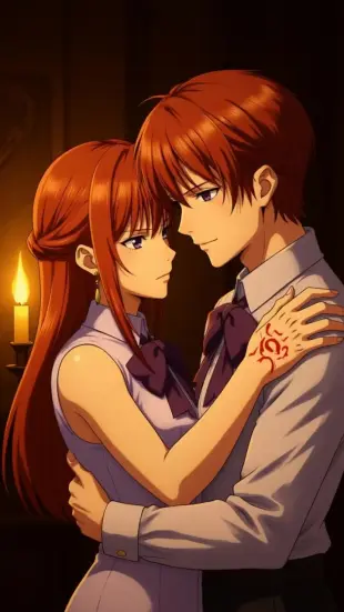 AI Video: She gazes intensely, eyes locked, then slowly leans forward, bracing hands...