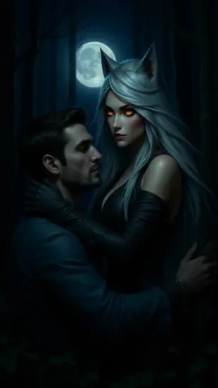 AI Video: She shudders, chest heaving, and grips the partner’s face with trembling...