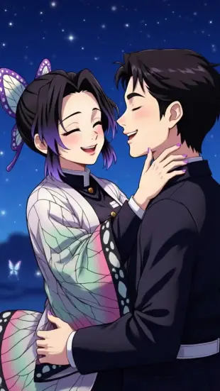 AI Video: She leans into the touch, eyes closing briefly before fluttering open. Her...