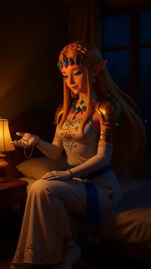 AI Video: slow blinking, subtle warm smile