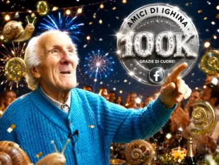 AI Video: l'uomo e' senza denti. 
indica i 100k e tutto attorno si festeggia e le...