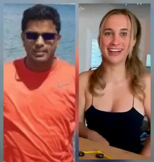 AI Video: Guy smooches woman intensely