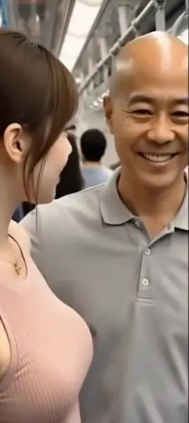 AI Video: The man liked that  and pulls her gently into him, kissing her passionately...