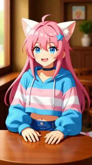 AI Video: cute blinking, puppy eyes, adorable smile