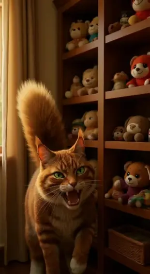 AI Video: Jaw drops slightly, head shakes slowly with a breathless laugh. Eyes scan the...