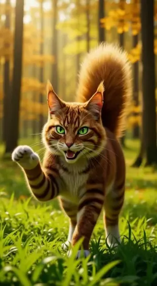 AI Video: She holds a lingering, warm gaze, then tilts her head playfully. Her eyes...