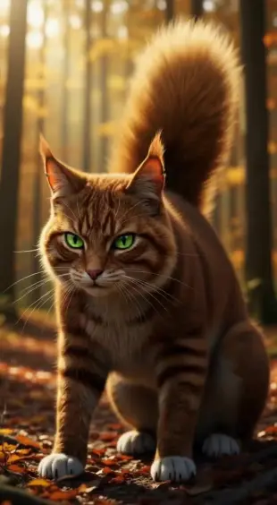 AI Video: Presses nose against cheek, body vibrates with subtle purring. Pulls back...