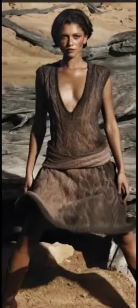 AI Video: Zendaya starts walking towards you, staring you down