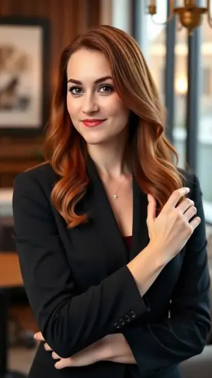 AI Video: She leans in closer, eyes gleaming with triumph. A slow, smug smile spreads...