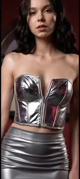 AI Video: Emma myers keeps dancing swaying from left to right and sticking her chest out