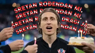 AI Video: This man sings "happy birthday" song on Croatian language: "Sretan rođendan...