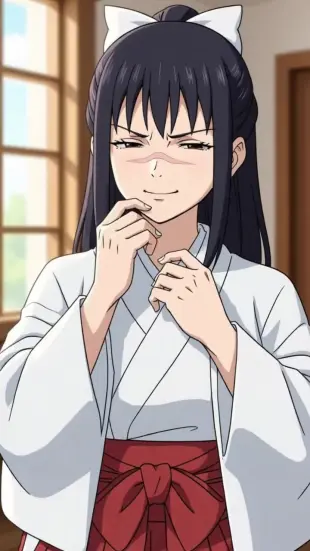 AI Video: She presses lips to jaw, nuzzling into the neck, fingers bunching shirt...