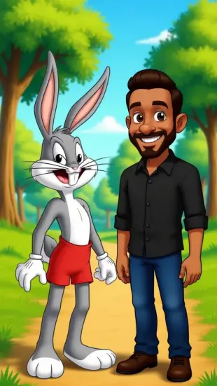 AI Video: Bugs bunny & dathaniel Thompson are together